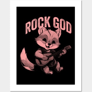 Rock God Fox Posters and Art